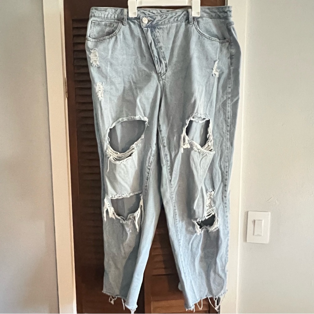 Fashion To Figure Jeans Asymmetrical Waist Size 18